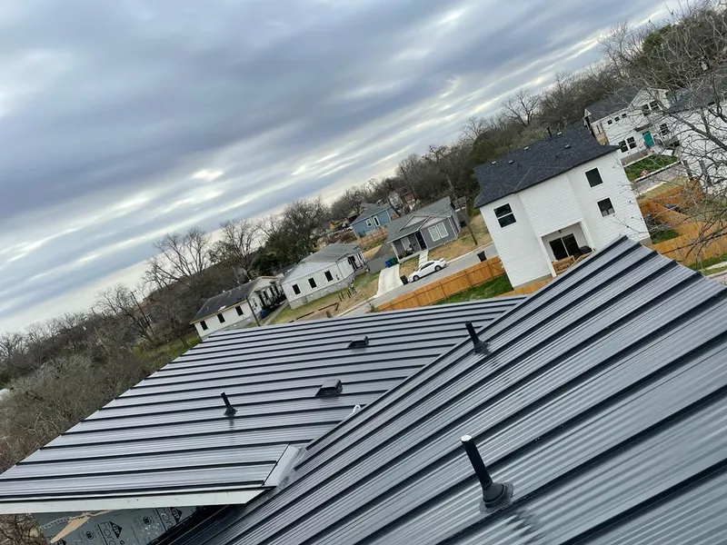 Standing seam metal roof panels with vents for Skylight Repair in Blacklick Estates